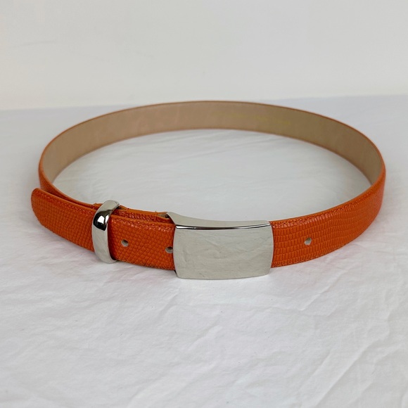Vintage Accessories - Vintage Orange Leather Belt